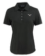 Eagles Cutter and Buck Women's Black Coastline Epic Comfort Eco Polo