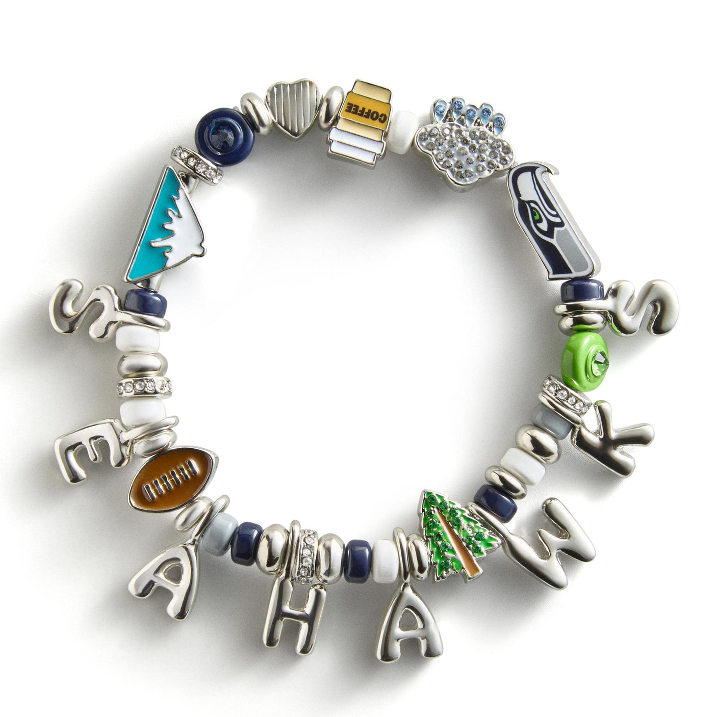Seahawks Motif Beaded Bracelet