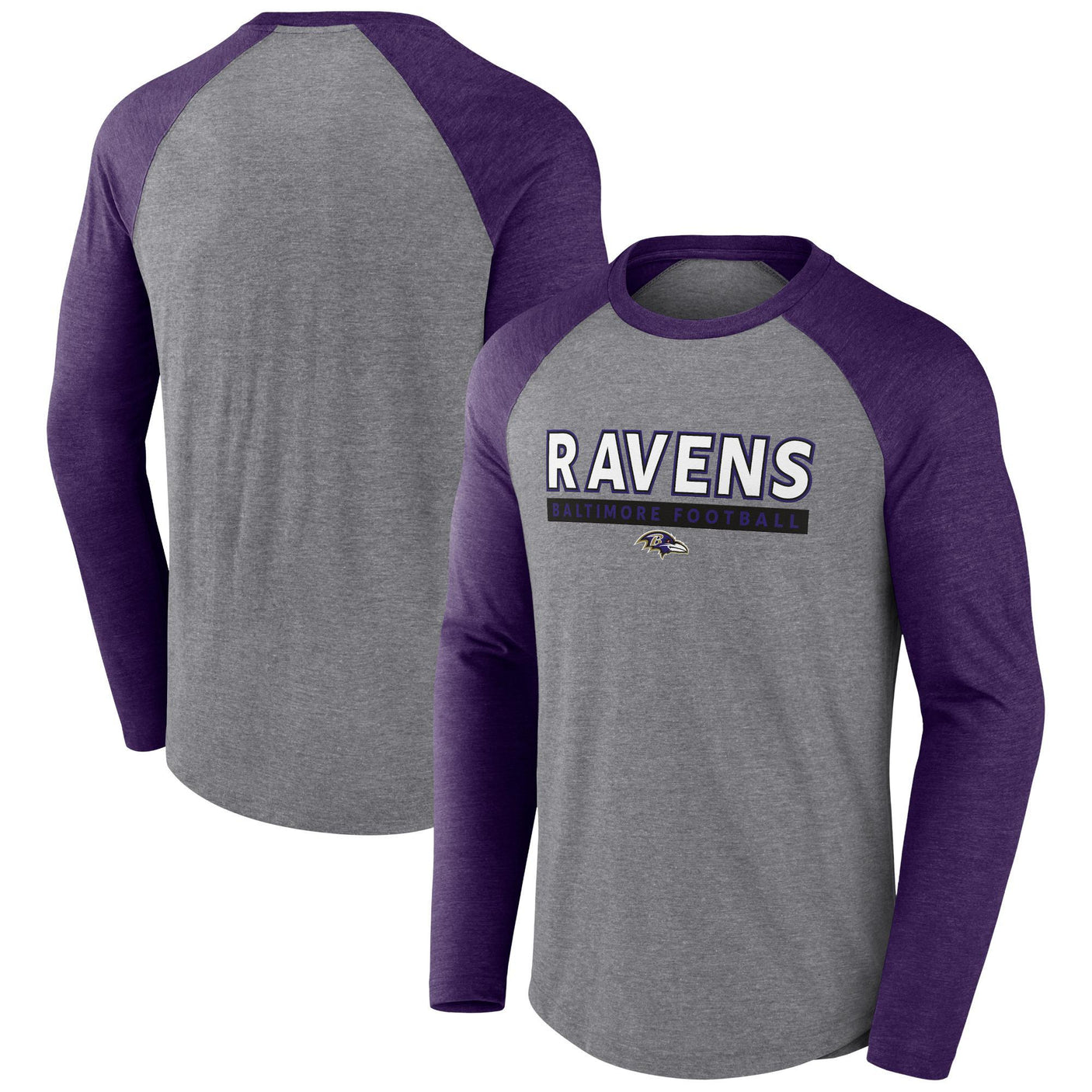 Ravens Men's Fanatics Triblend Long Sleeve T-Shirt