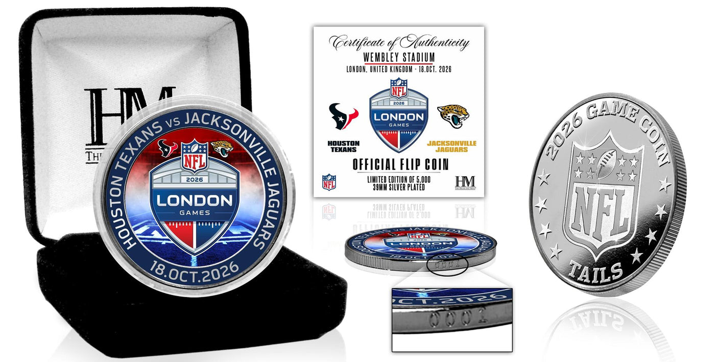 2026 NFL International Games Texans vs Jaguars London Color Silver Flip Coin