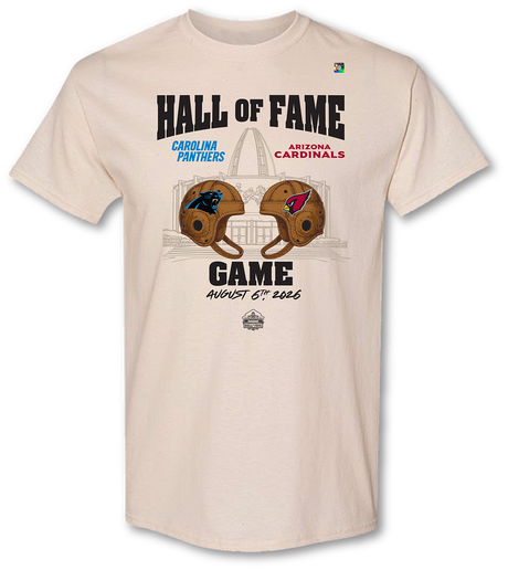 Hall of Fame Game 2026 Men's Dueling Throwback Helmets T-Shirt