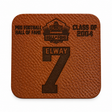John Elway Leather Player Coaster Pro Football Hall of Fame