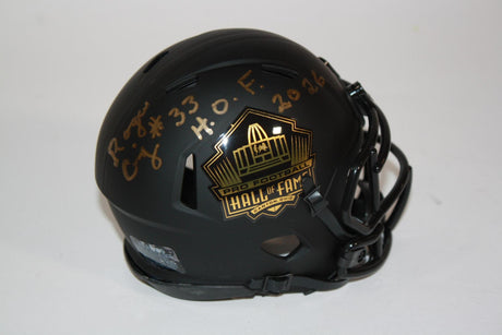 Roger Craig Autographed Hall of Fame Black Mini Helmet with HOF Inscription