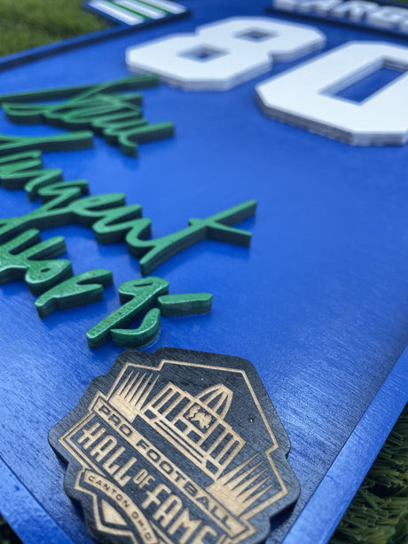 Steve Largent Wood Jersey 3D Sign