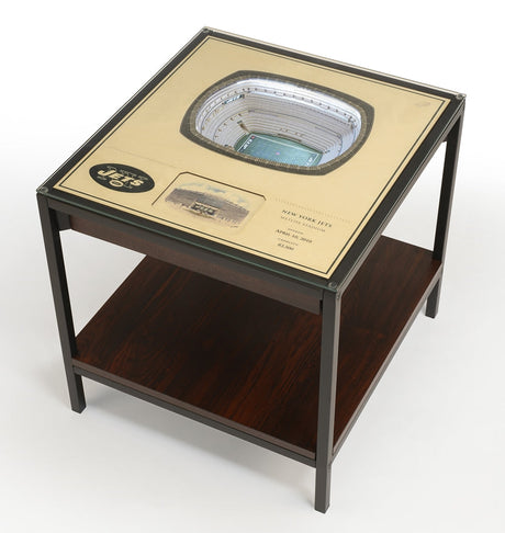 Jets 25-Layer Lighted StadiumView End Table