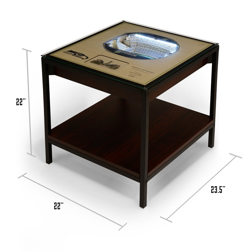 Seahawks 25-Layer Lighted StadiumView End Table