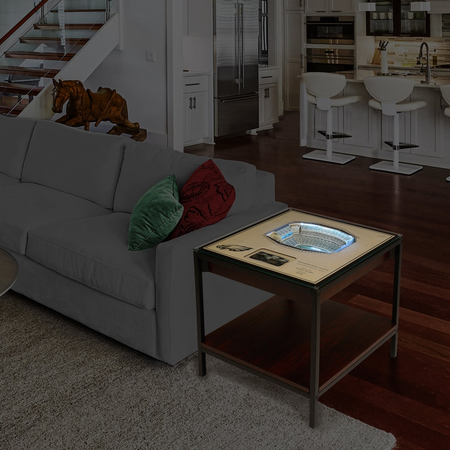 Eagles 25-Layer Lighted StadiumView End Table