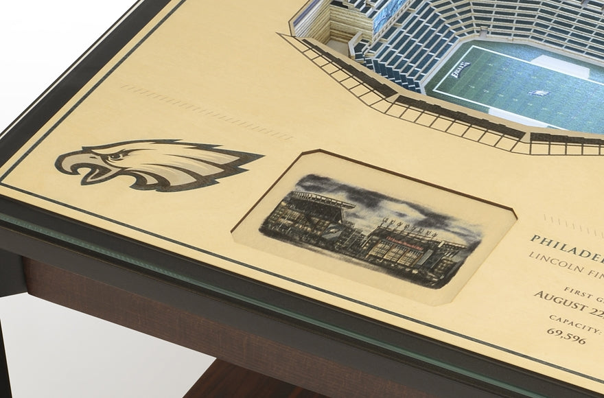 Eagles 25-Layer Lighted StadiumView End Table