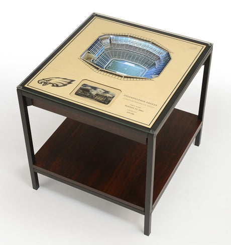 Eagles 25-Layer Lighted StadiumView End Table
