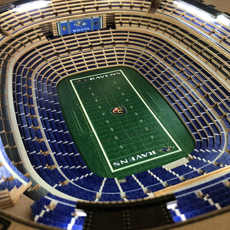 Ravens 25-Layer Lighted StadiumView End Table