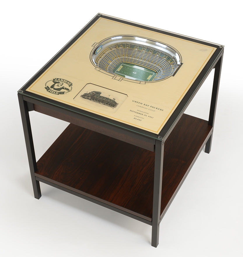 Packers 25-Layer Lighted StadiumView End Table