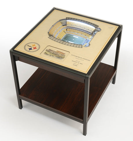 Steelers 25-Layer Lighted StadiumView End Table