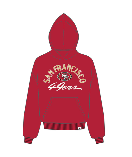 49ers 2025 '47 Brand Women's Whirlwind Naomi Hoodie
