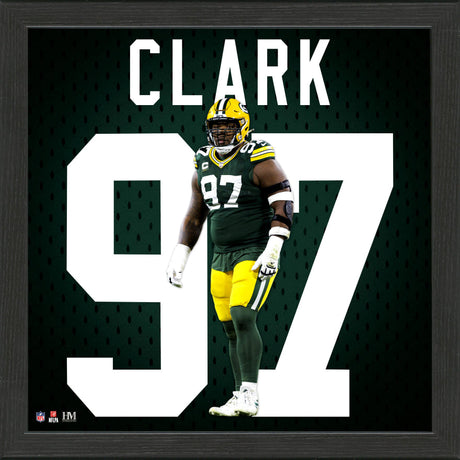 Green Bay Packers Kenny Clark NFL Impact Jersey Frame