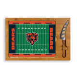Bears Icon Glass Top Cutting Board & Knife Set by Picnic Time Pro Football Hall of Fame