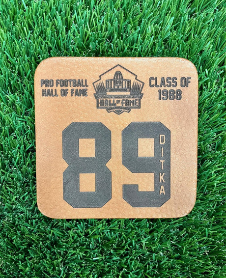 Mike Ditka Leather Player Coaster