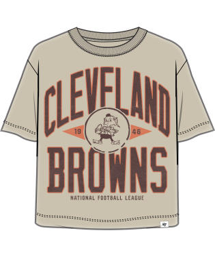 Browns 2025 '47 Brand Women's Historic Windthrow Ravine Crop T-Shirt