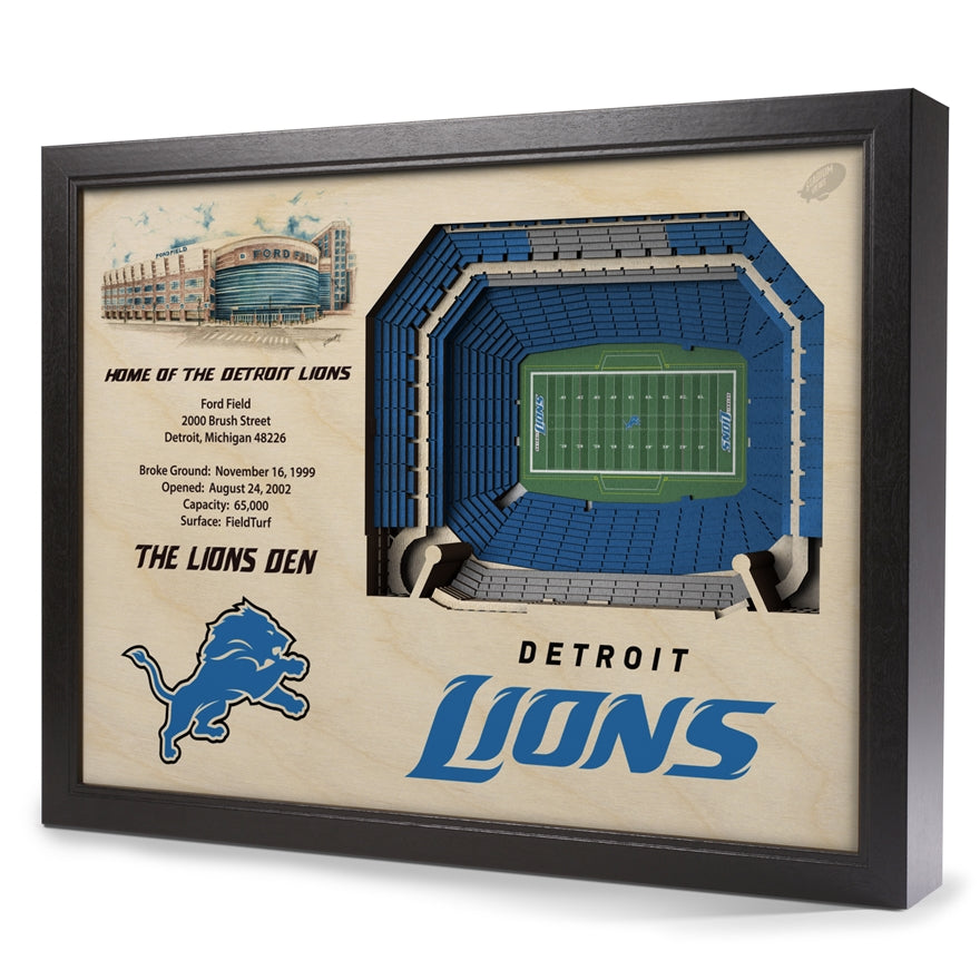 Lions StadiumView Wall Art 3-D Replica Stadium