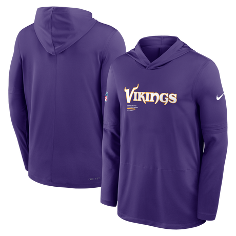 Vikings 2025 Nike Men's Dri-Fit Lightweight Long Sleeve Hoodie Top