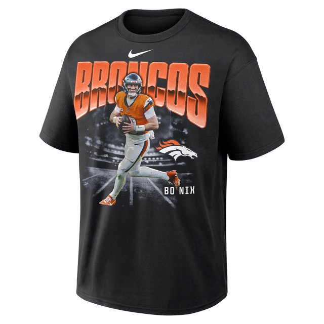 Broncos Bo Nix 2026 Nike Men's Loose Fit Heavyweight T-Shirt