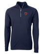 Bears Cutter and Buck Men's Alternate Navy Adapt Eco Knit Quarter Zip Pullover