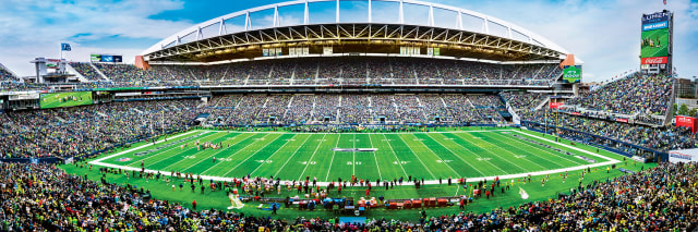 Seahawks 1000pc Panoramic Puzzle - 50yd line