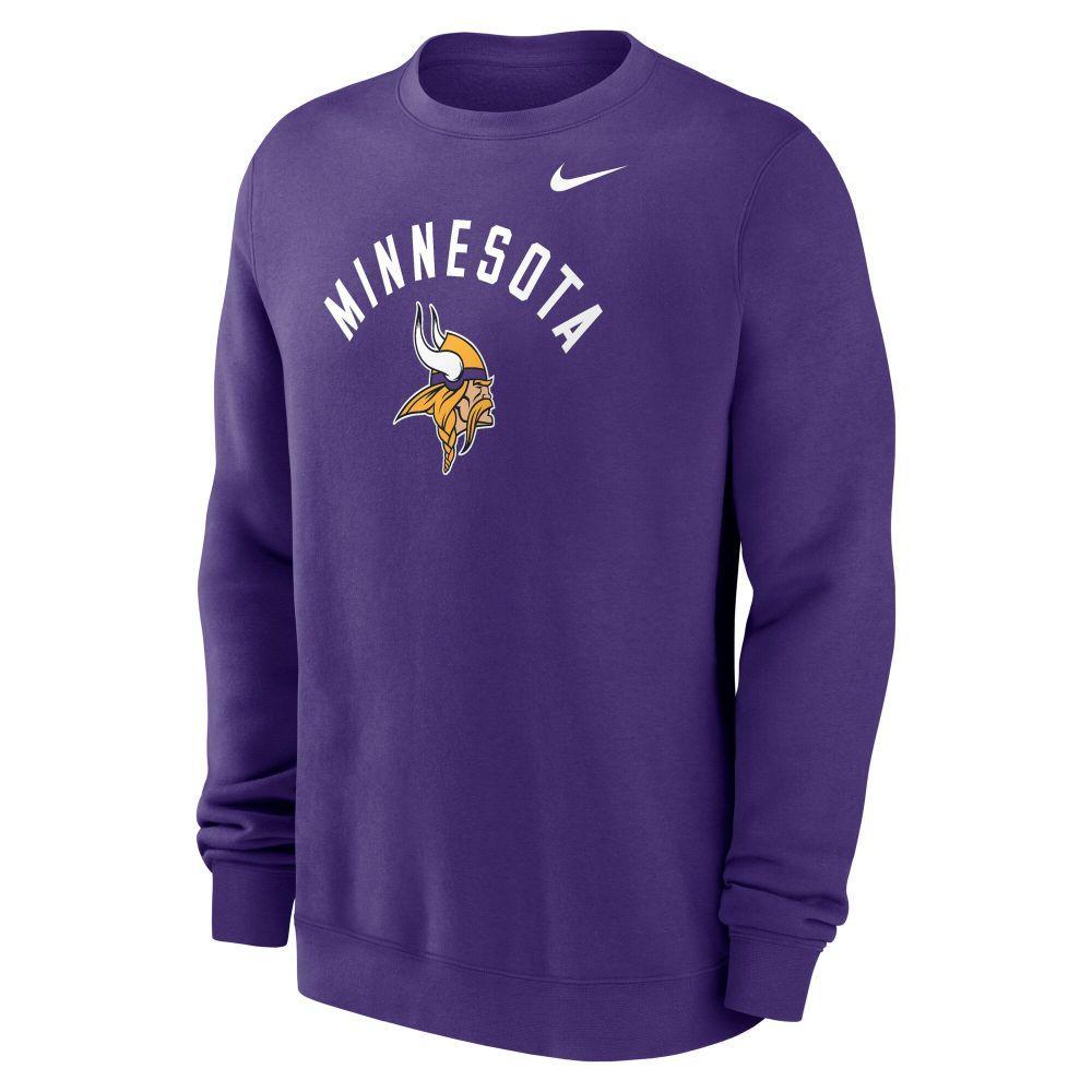 Vikings 2026 Nike Men's Club Fleece Pullover Crewneck Pro Football Hall of Fame
