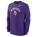 Vikings 2026 Nike Men's Club Fleece Pullover Crewneck Pro Football Hall of Fame