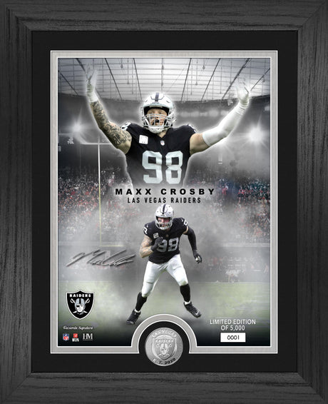 Las Vegas Raiders Maxx Crosby NFL Legends Silver Coin Photo Mint