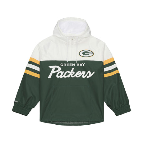 Packers 2026 Mitchell & Ness Men's Head Coach Lightweight Anorak Windbreaker Pro Football Hall of Fame