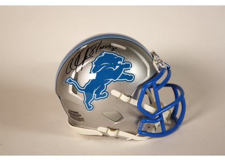 Calvin Johnson Autographed Lions Mini Helmet