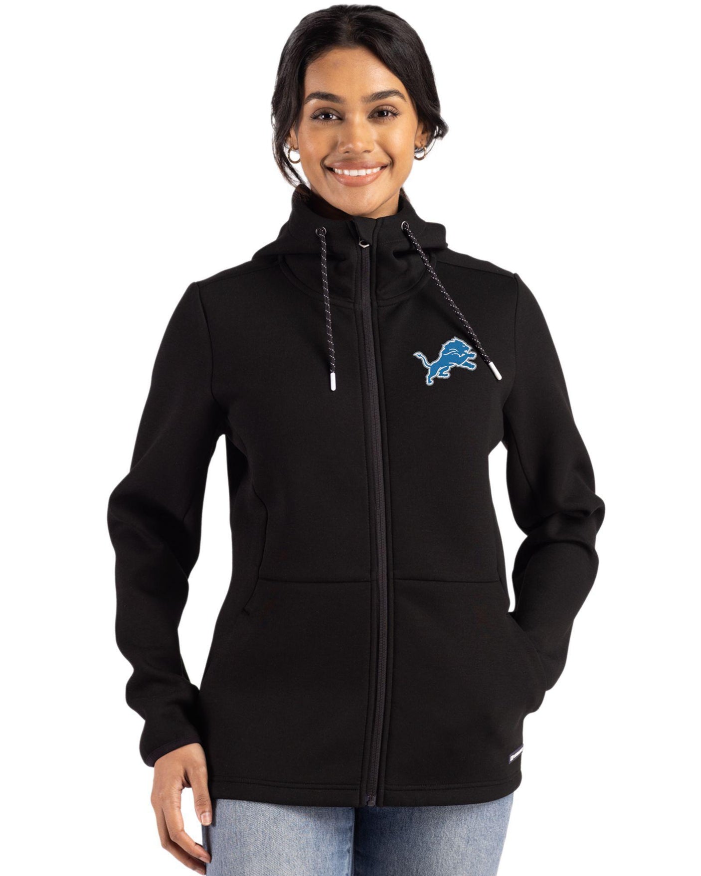 Lions Cutter & Buck Women's Roam Eco Full Zip Hooded Jacket