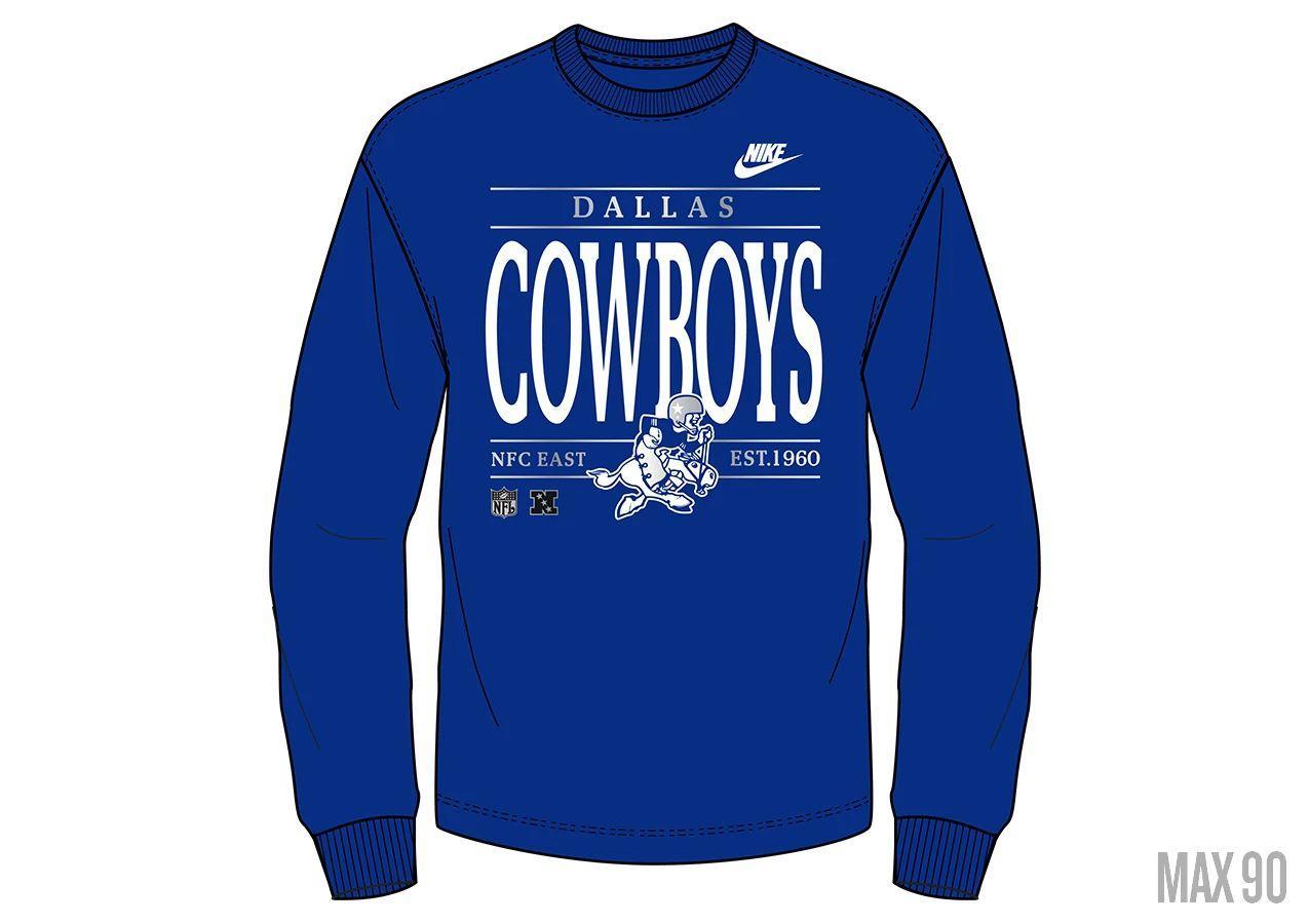 Cowboys 2026 Nike Men's Nike Max 90 Long Sleeve T-Shirt