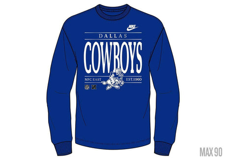 Cowboys 2026 Nike Men's Nike Max 90 Long Sleeve T-Shirt
