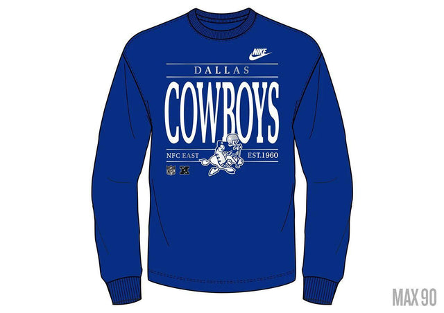 Cowboys 2026 Nike Men's Nike Max 90 Long Sleeve T-Shirt