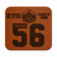 Lawrence Taylor Leather Player Coaster Pro Football Hall of Fame