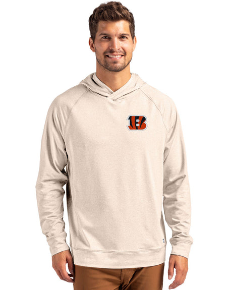 Bengals Cutter & Buck Men's Adapt Eco Heather Hooded Pullover