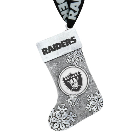 Raiders Snowflake Stocking Ornament Pro Football Hall of Fame