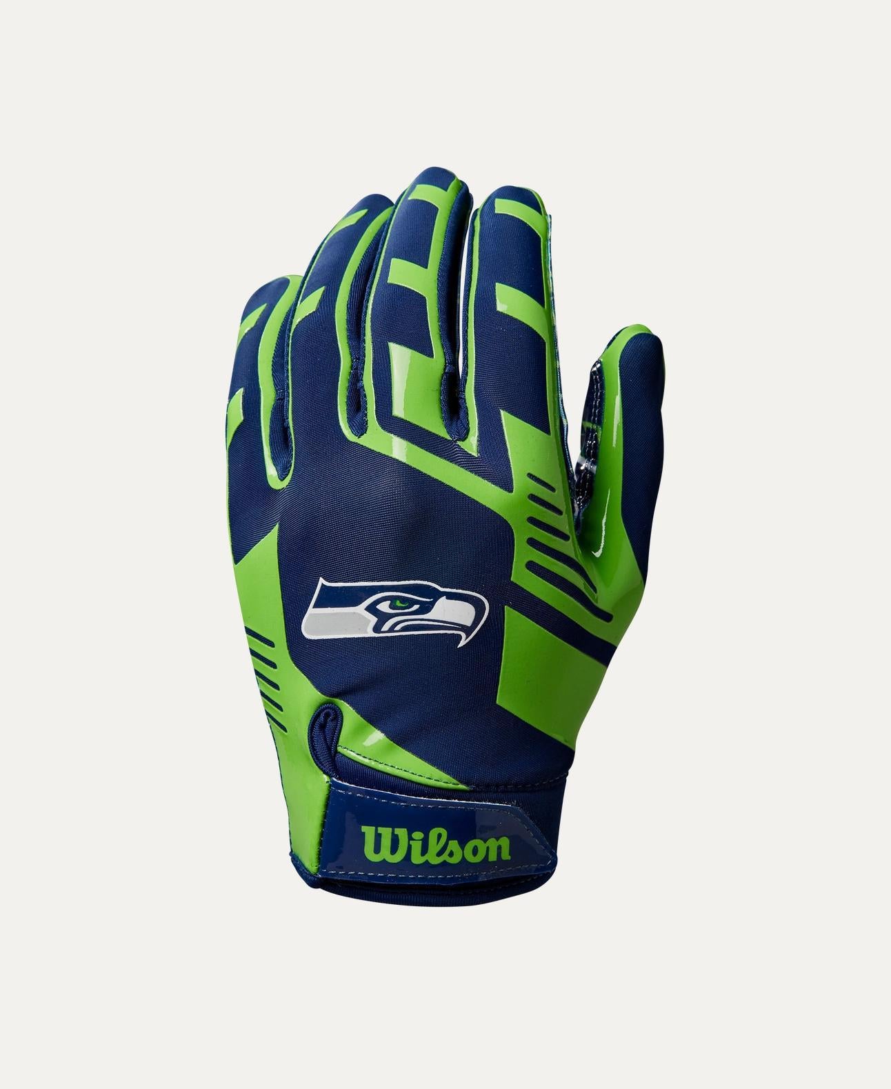 Seahawks 2025 Wilson Youth NFL Stretch Fit Receivers Gloves – Pro