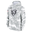 Chicago Bears Nike 2024 Salute to Service Hoodie Small White Camo