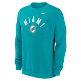 Dolphins 2026 Nike Men's Club Fleece Pullover Crewneck Pro Football Hall of Fame