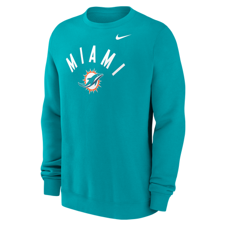 Dolphins 2026 Nike Men's Club Fleece Pullover Crewneck Pro Football Hall of Fame
