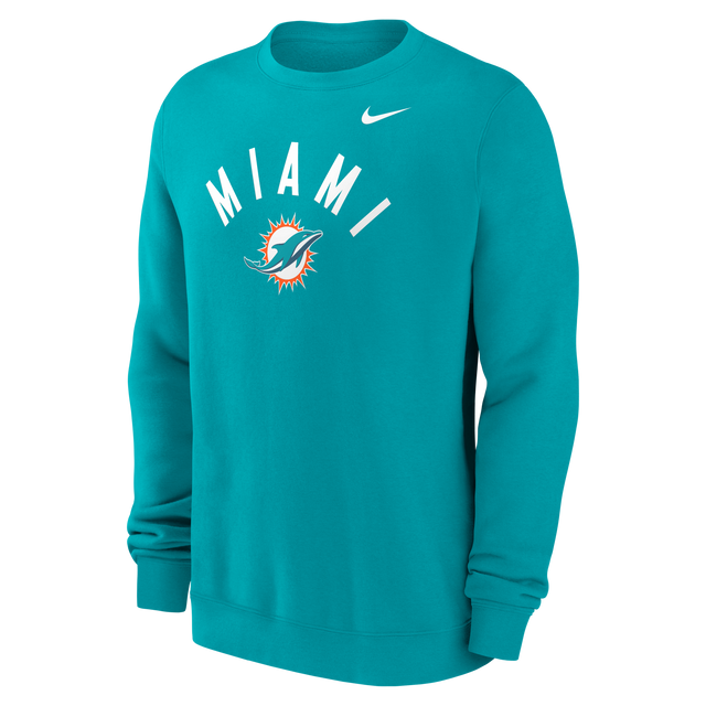 Dolphins 2026 Nike Men's Club Fleece Pullover Crewneck Pro Football Hall of Fame