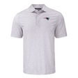 Patriots Cutter and Buck Men's Grey Pike Eco Flora Print Polo