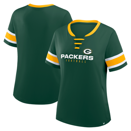 Packers 2025 Fanatics Women's Draw Play Athena Lace Up T-Shirt