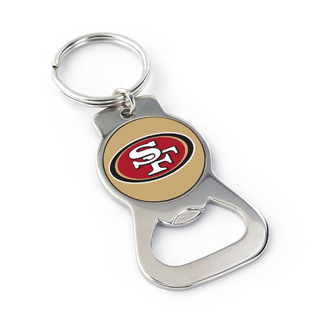 49ers Silver Bottle Opener Keychain