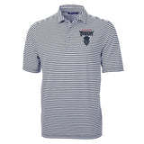 HBCU Team Cutter & Buck Men's Virtue Recycled Stripe Featherlight Pique Polo