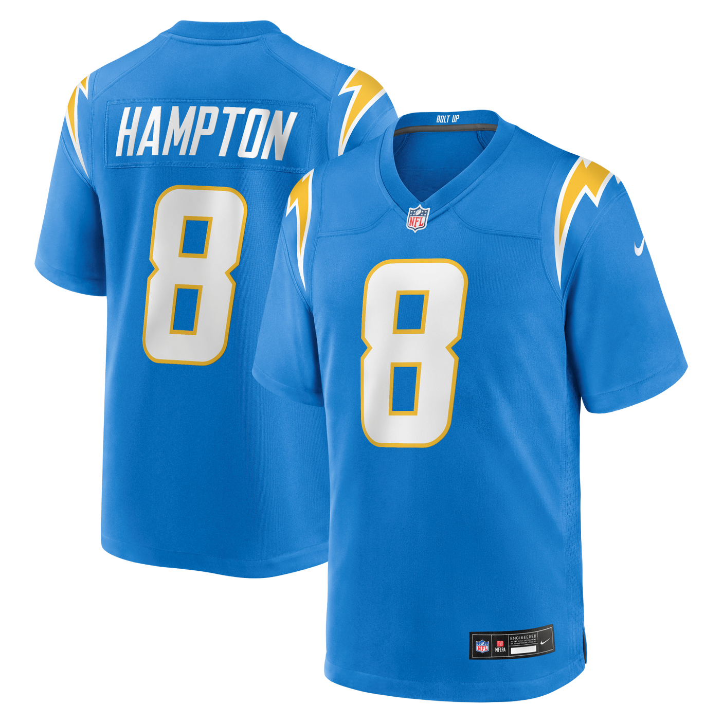 Chargers Omarion Hampton Men's Nike Game Jersey