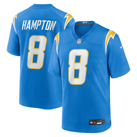 Chargers Omarion Hampton Men's Nike Game Jersey