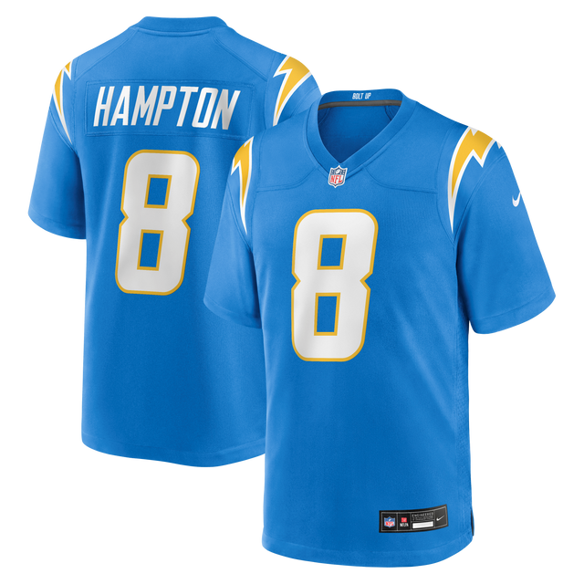 Chargers Omarion Hampton Men's Nike Game Jersey